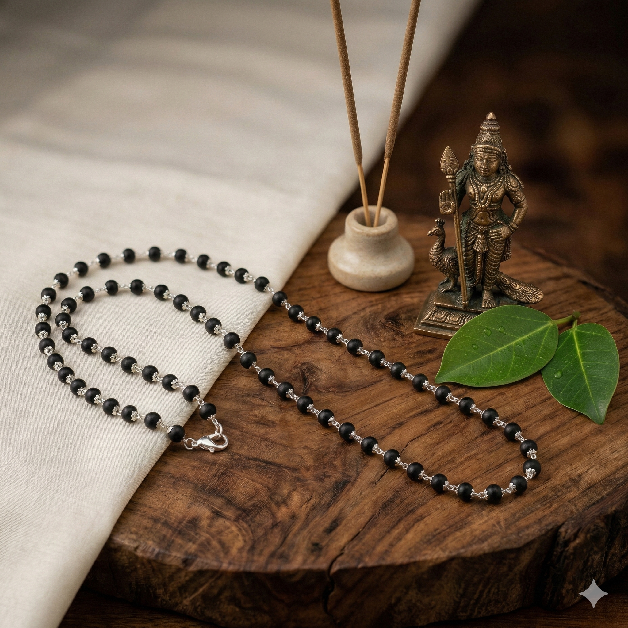 Certified Karungali Mala with "Free Karungali Bracelet"