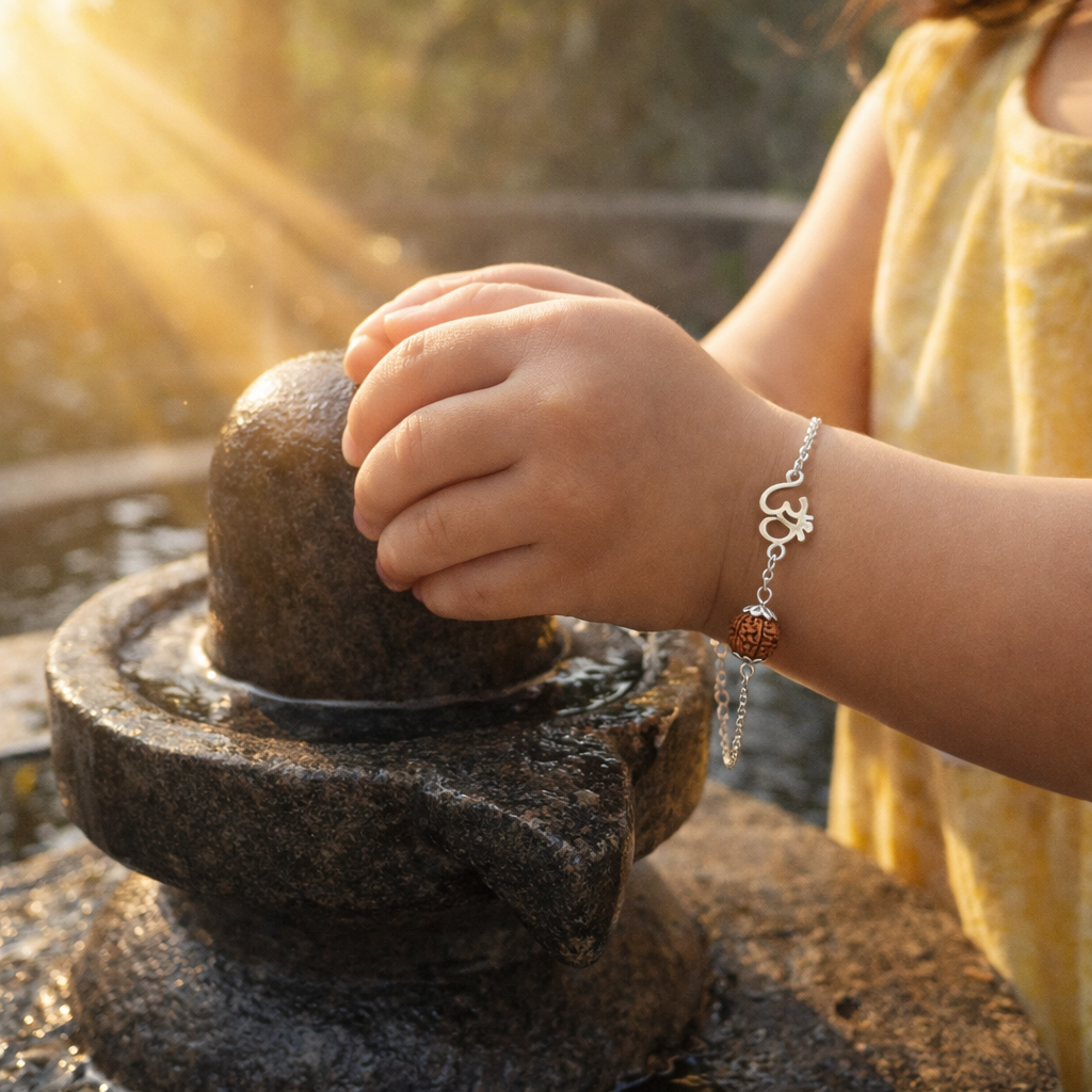 ॐ Rudraksha Bracelet - Kids Edition