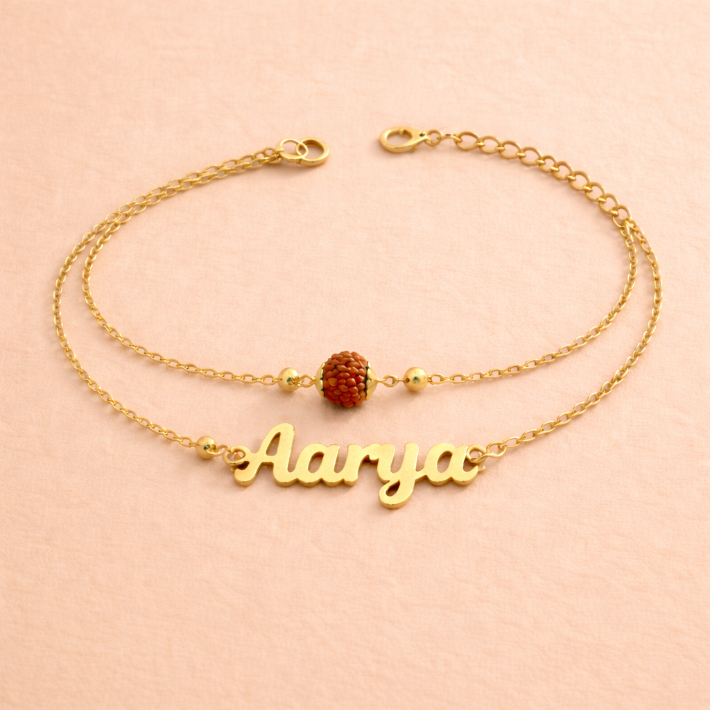 Personalised Name Rudraksha Bracelet | VAANI