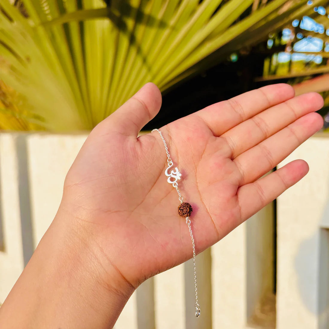 ॐ Rudraksha Pure Silver Bracelet | Buy 1 Get 1 Free