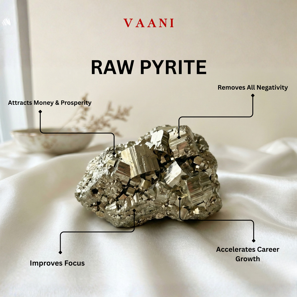 Mahalaxmi Ultimate Pyrite Combo - Pyrite Anklet, Pyrite Cluster, Pyrite Necklace