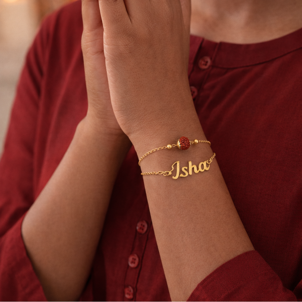 Personalised Name Rudraksha Bracelet | VAANI