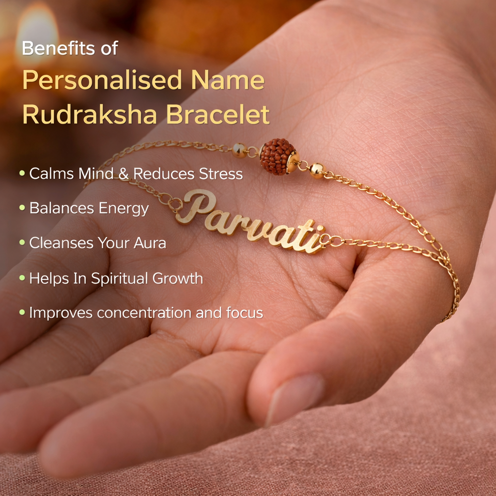 Personalised Name Rudraksha Bracelet | VAANI