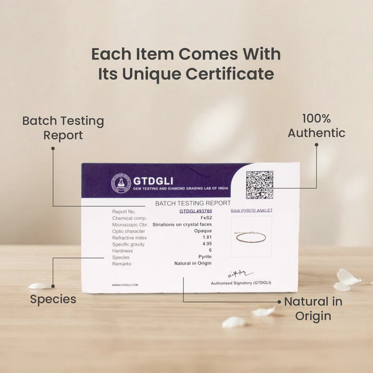 Mahalaxmi Ultimate Pyrite Combo - Pyrite Anklet, Pyrite Cluster, Pyrite Necklace