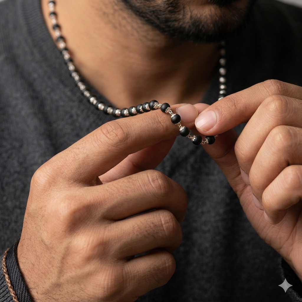 Certified Karungali Mala with "Free Karungali Bracelet"